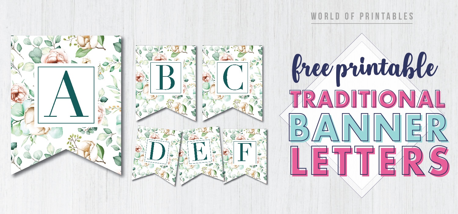 free printable banner letters
